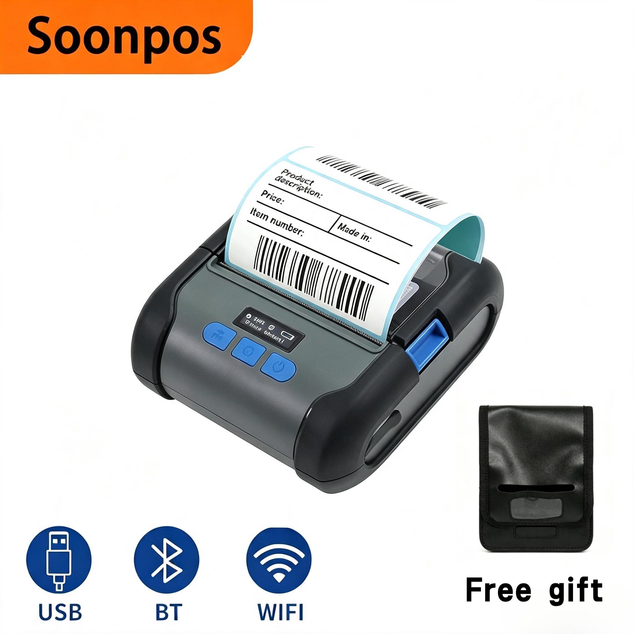 Commercial Printing Network - Soonpos 80mm Portable Thermal Printer 2‑in‑1
