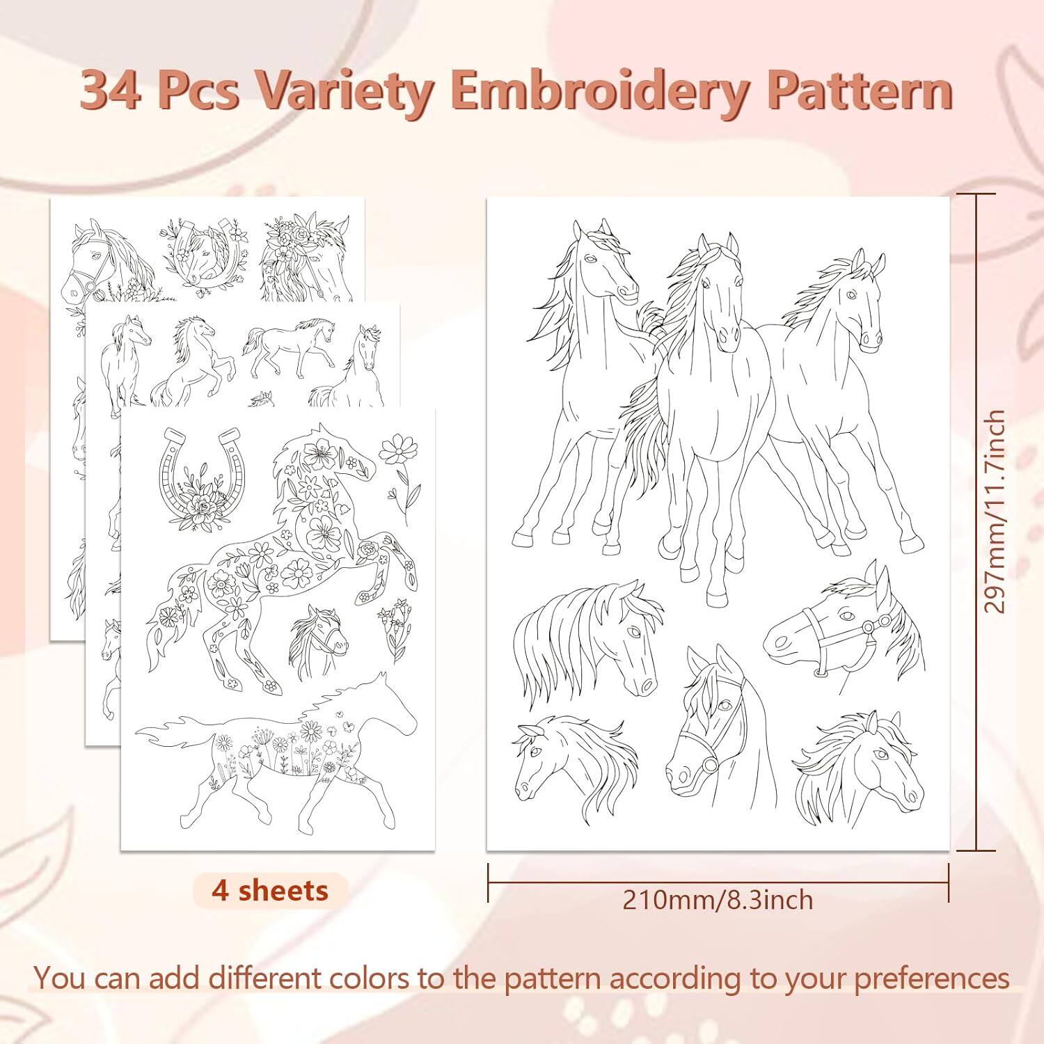 4-Sheet Horse Embroidery Stabi - đánh giá và giá Embroidery Stabilizer Backing